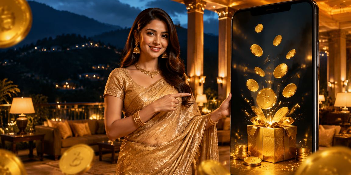 User Enjoying joy 777 Casino on Mobile While Wearing a Saree in Bandarban
